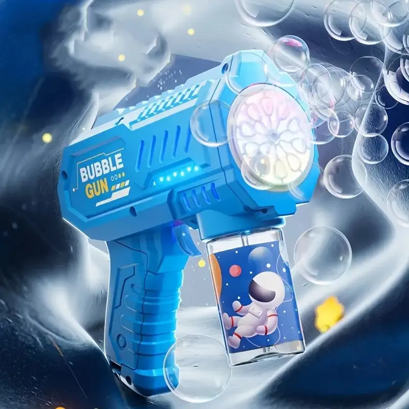 Automatic Bubble Blower with LED Light, Handheld Strong Spray, Portable Bubble Machine, Bubble Blower Maker, Outdoor Birthday Party Gift, Christmas Present, Requires Batteries Not Included