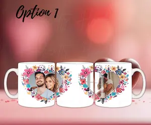 Valentine's photo coffee mug, customized photo Valentine's mug