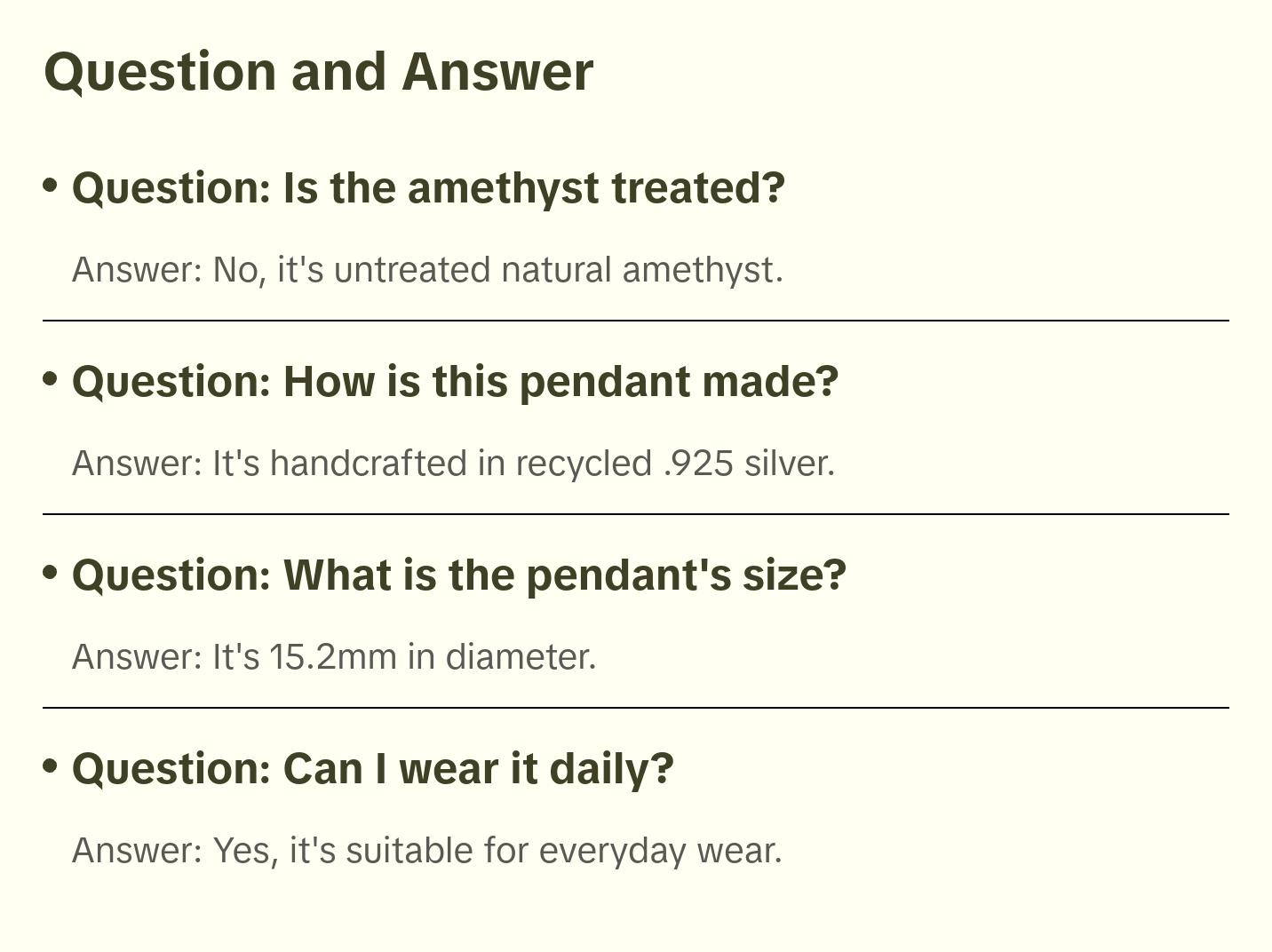 Basotho Amethyst Sterling Silver Basket Weave Pendant Necklace