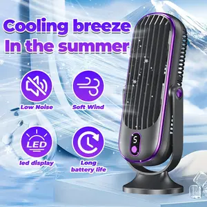 Desktop Fan, Small Electric Fan, Ultra-Quiet Office Desk Tabletop Air Conditioning Fan, Small USB Rechargeable Cooling Fan, Air Circulator Desk Fan for Bedroom, Home and Office, Tilt Head, 5 Speed Settings, Cooling