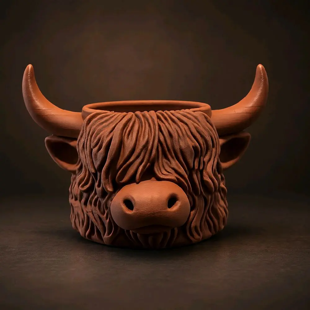 Highland Cow Decor - Rustic Farm-Inspired Ornament for Kitchens Living Rooms & Nurseries - Unique Design Adds Warmth & Character to Any Space