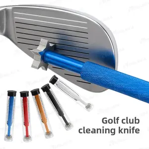Golf Club Groove Cleaner - 6-in-1 Hexagon Cleaning Tool with Plum Blossom Design for Iron Face & Groove Deep Cleaning