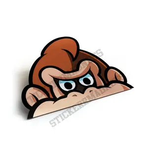 Monkey Decal Peeker - Waterproof & UV Resistant - 5 Inch Sticker for Cars, Laptops, Consoles & Computers car decal