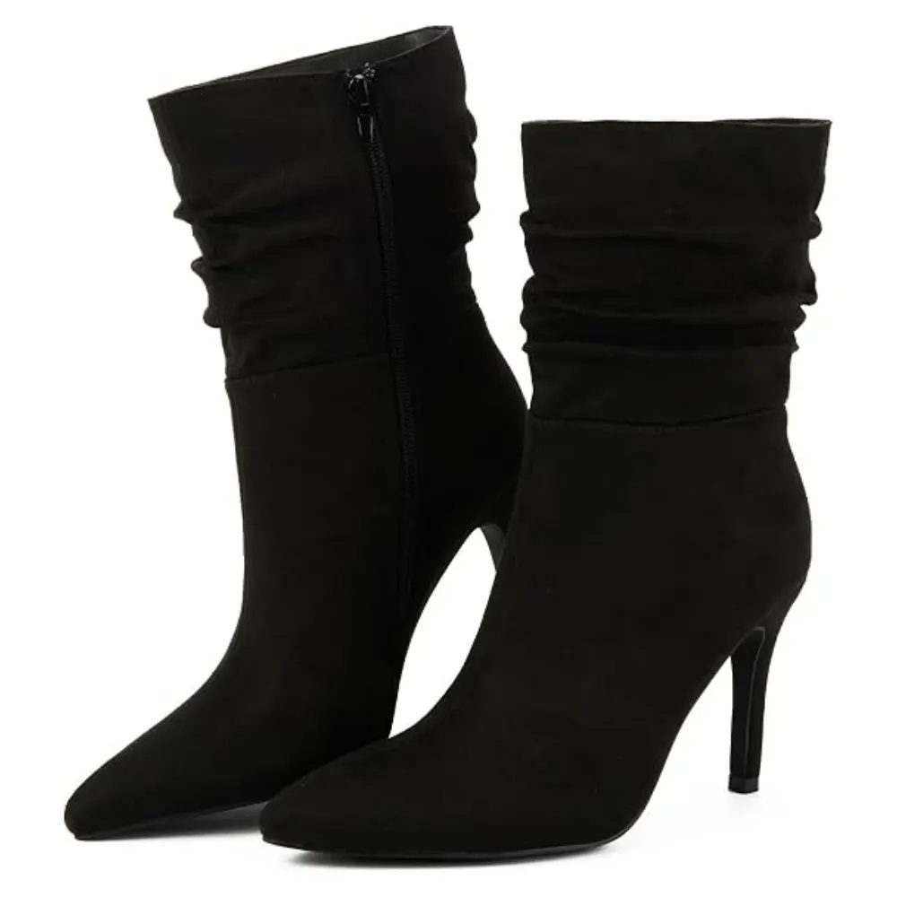 Women's Stiletto High Heel Boots Slouchy Ankle Boots Sexy Dress Boots