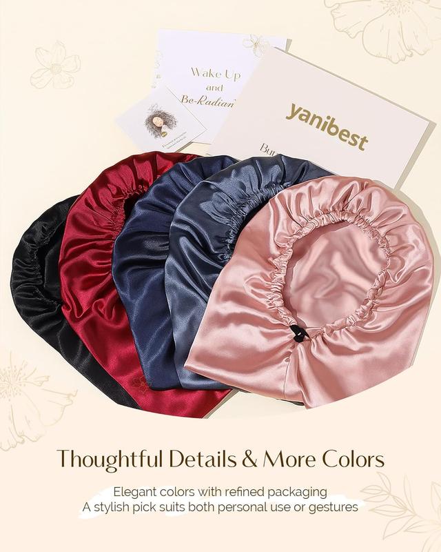 1of1 Long Bonnet Braid Bonnet for Sleeping Adjustable Satin Silk Bonnet for Braids Sleep Bonnet for Women Locs