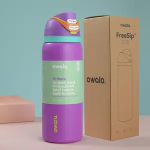 Owala FreeSip 32oz Water Bottle Purple Insulated Leakproof Gym Travel