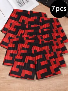 Men's Plaid Boxer Shorts Set, Loose Fit Breathable Moisture-Wicking Underwear, Casual Gingham Printed Trunks for All Seasons