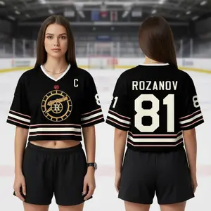 Heated Rivalry Crop Top Football Jersey, ROZANOV & HOLLANDER football Jersey, Connor Storrie Shirt, Ilya Rozanov Shane Hollander