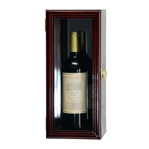 Single Wine / Champagne Bottle Display Case Cabinet