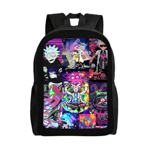 Rick-and-Morty-Backpacks for Girls, Cute School Backpack, Aesthetic Bookbag for Teens, Lightweight Classic Backpack for Travel, Work, Picnic A-9