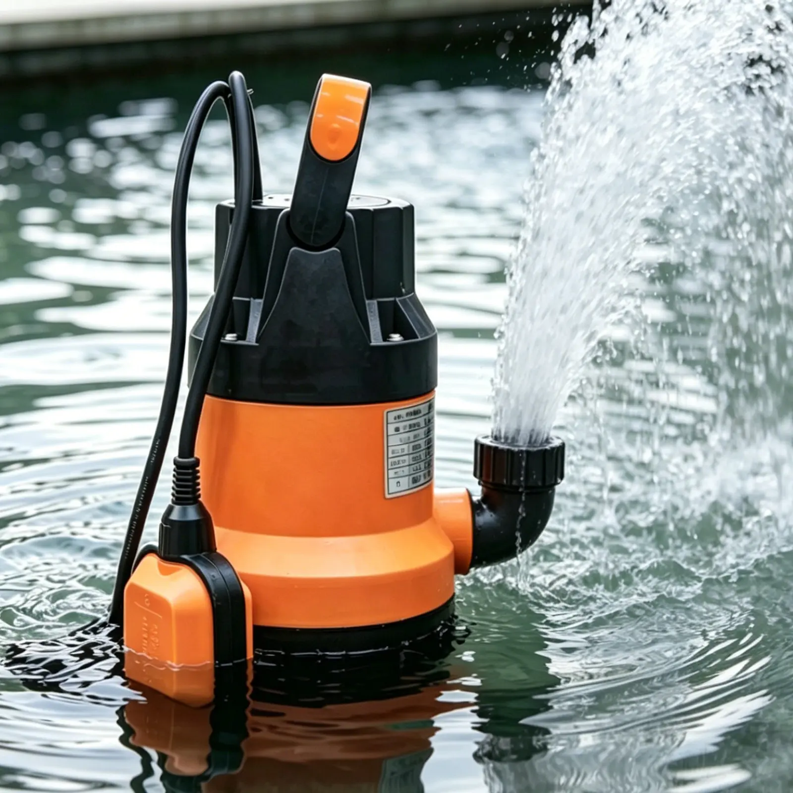 High-Efficiency Submersible Water Pump with Auto Float Switch for Cellar, Garden Pond Drainage (Tools & Hardware Utility Pump)