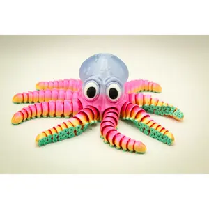 Flexi Octopus 3D Printed Articulated Toy with Eight Fully Articulated Tentacles Smooth Flexible Joints High-Quality Construction Perfect for Kids Collectors and Fidget Toy Enthusiasts