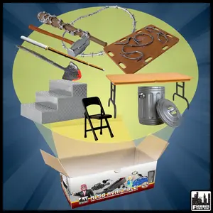 10 Piece HARDCORE Accessory Set for WWE & AEW Wrestling Action Figures