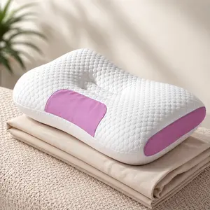 1-Pack 3D Knitted Cervical Neck Standard Pillow - Ergonomic Side Sleeper Support, Elastic Fabric, Proper Height for Spine Alignment, Orthopedic Bed Pillow, Neck Support Solutions, Sleeping Positions Compatible