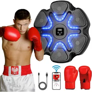 Music Boxing Machine for Adults Upgraded Bluetooth Smart Wall-Mounted Interactive Punching Trainer for Home Indoor Workout and Gym Equipment