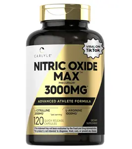 Carlyle Nitric Oxide Supplement 3000mg | 120 Capsules | with L-Arginine & L-Citrulline | for Men & Women | Pre & Post Workout | Non-GMO, Gluten Free
