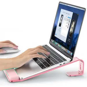 X-CPS28  Laptop Stand for Desk, Laptop Stand with Wrist Support, Ergonomic Detachable Laptop Riser, Mount, Holder Notebook Computer Stand for MacBook Air Pro, HP, Dell, XPS, HP (10-17") Laptops - Pink