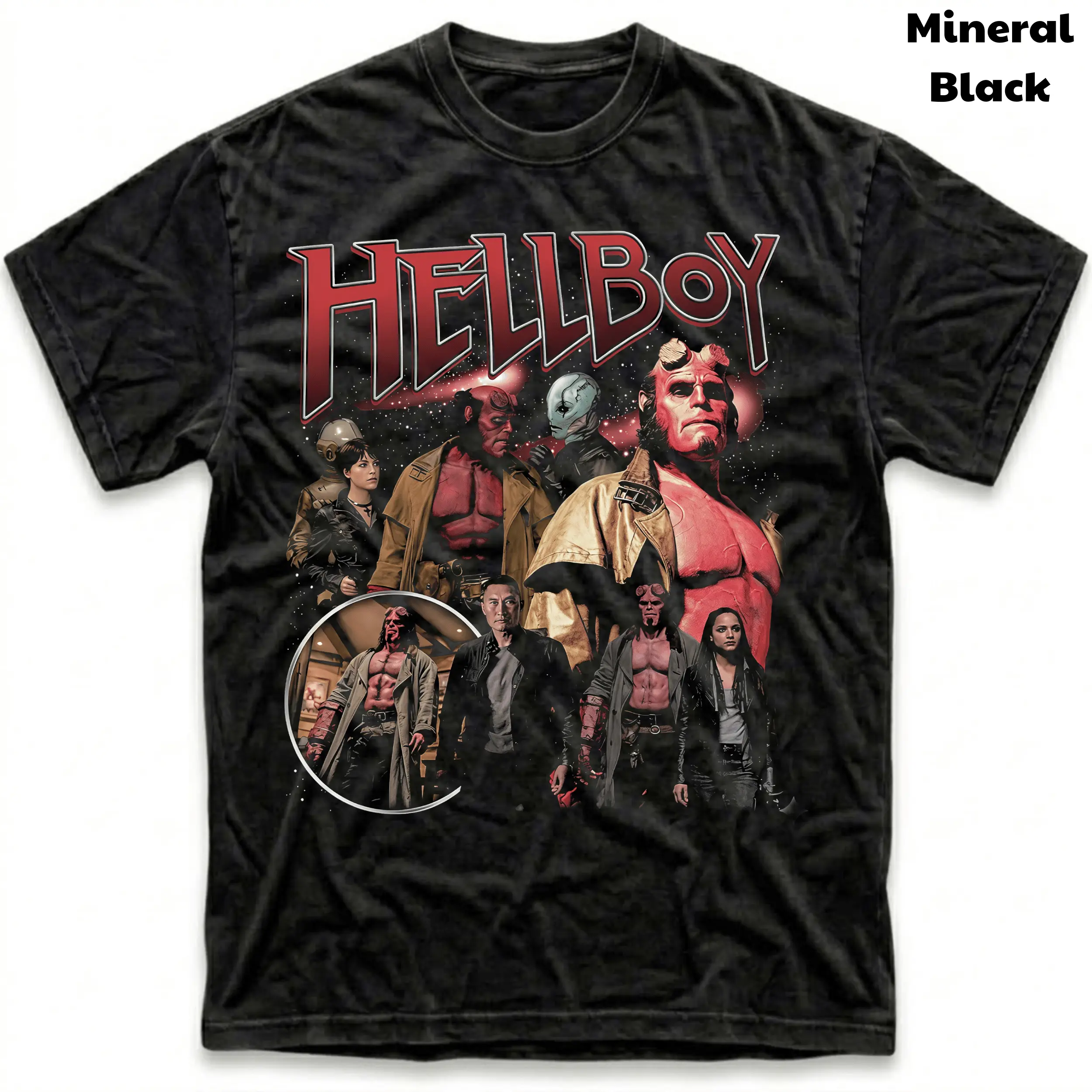 Men's and Women's T-Shirt, Vintage Hellboy Graphic Tee, Horror Movie Tee, Gift T-Shirt, Gothic Grunge Y2K Emo Scene Amity Affliction Style Clothes Menswear Womenswear Streetwear