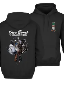 Professional Outdoor Camouflage Duck Call Hoodie, Vintage Waterfowl Hunting Sweater, Classic Diving Bombing Hunting Theme Pullover