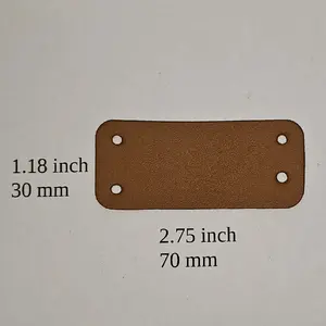 Faux Leather Tag Qty 25 per pack with rivets