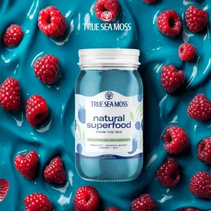 True Sea Moss Blue Spirulina and Raspberry Irish Sea Moss Gel – Rich in Essential Minerals & Vitamins – supports vitality