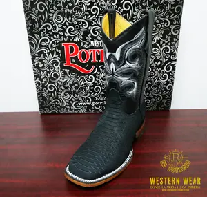911 Imitation Python Boot Black