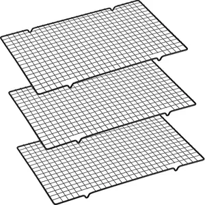 Non-Stick Carbon Steel Baking Rack, Metal Cooling Grid, Bakeware, 16x9.8 Inch Rust-Resistant, Ideal for Baking, Grilling, Cooking