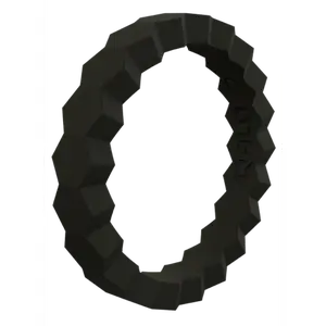 Women's Stackable Chevron Silicone Ring