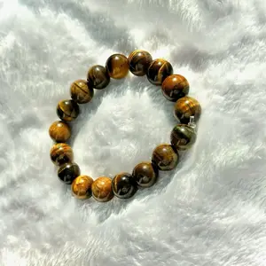 Tiger’s Eye Bracelet for Adults - Golden-brown Chatoyant Stone - Promotes Courage Clarity Strength & Personal Empowerment - Ideal for Gemini Capricorn Leo