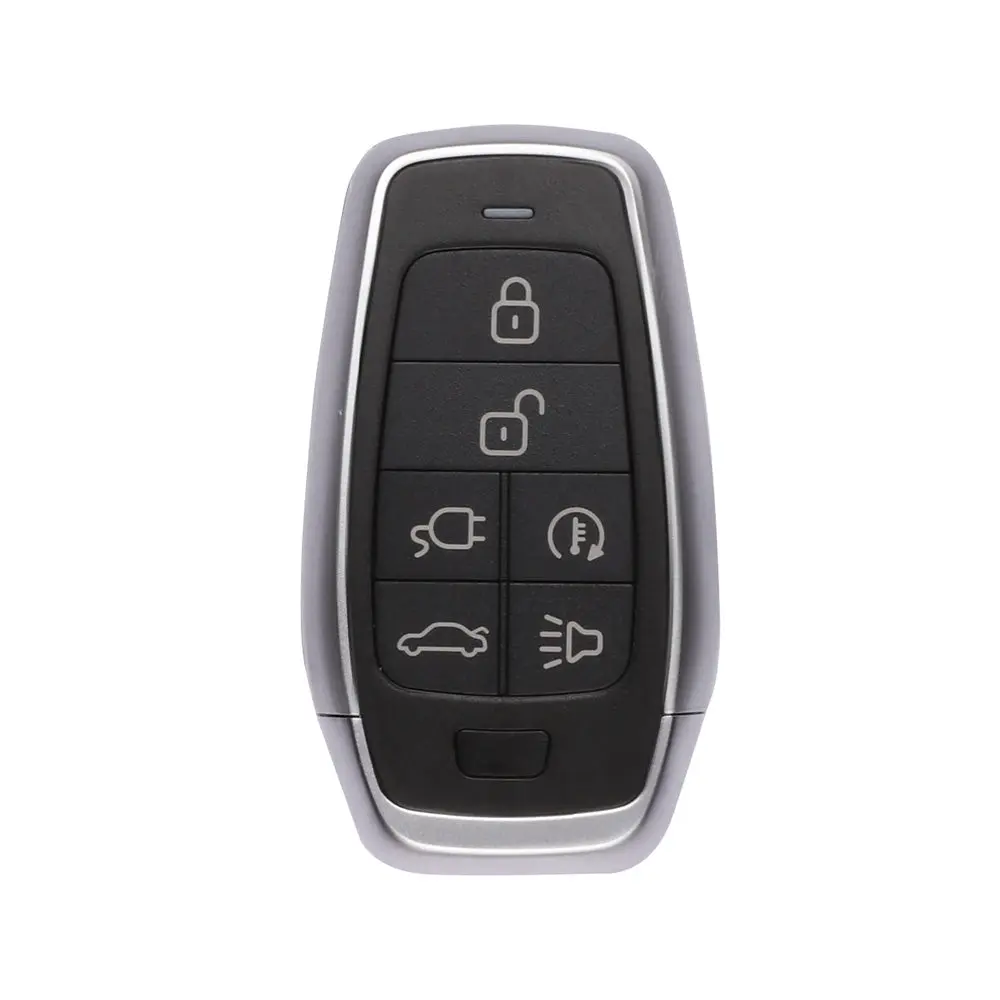 Autel MaxiIM IKEY IKEYAT6TPCE 6-Button Universal Smart Car Key Fob Replacement, with Key Holder, EV Charging, Remote Start, Trunk Control, Car Accessories