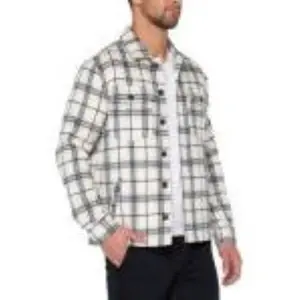 Liverpool, Plaid, Long Sleeve, Button Up, Shirt, Jacket Classic Menswear Stylish Day Tops Man Longsleeves