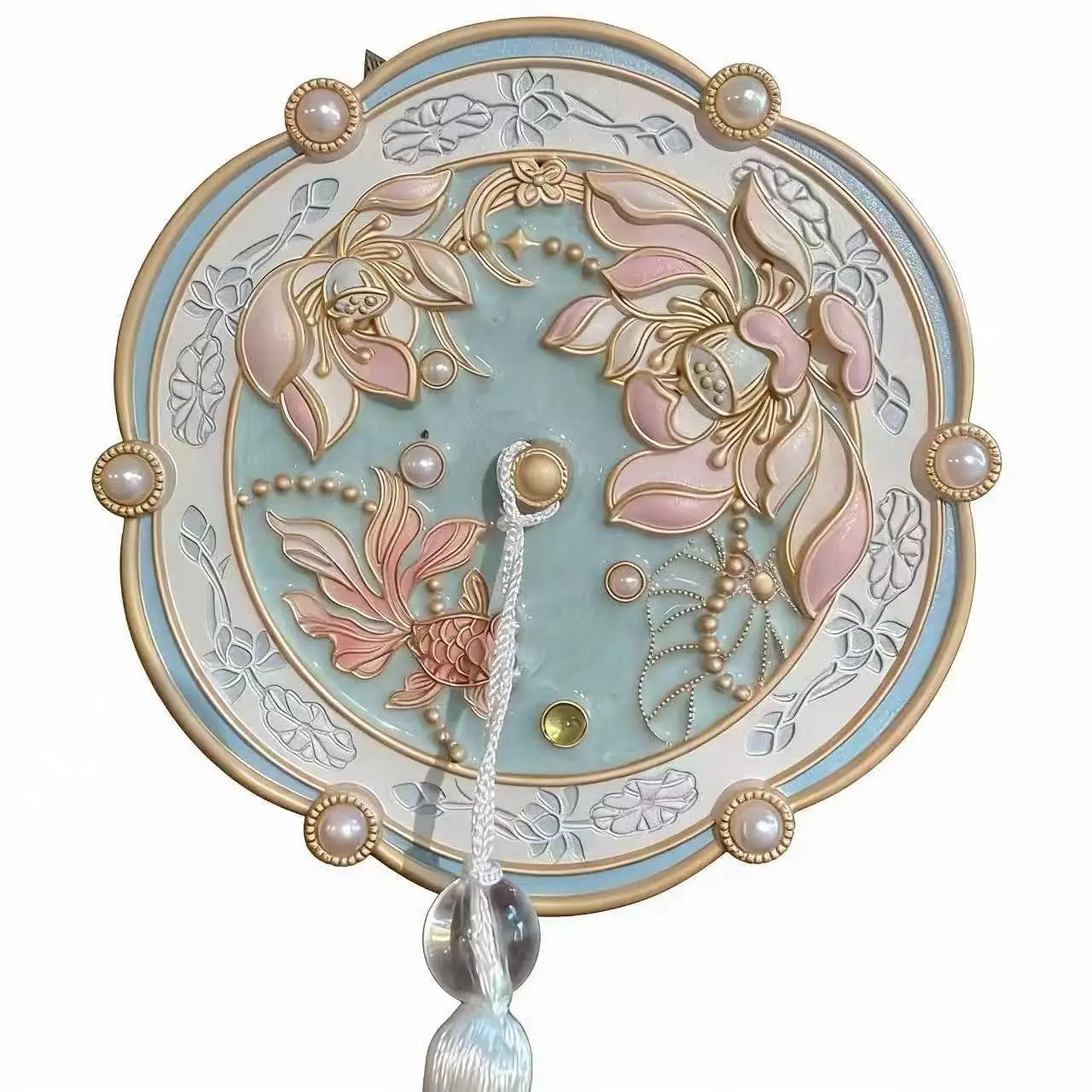 water hibiscus hand-held mirror makeup mirror body mirror girl heart travel commemorative gift to friends Vintage Style Chinese Lotus Mirror Gift for Her  Rose Acrylic purse stuffers