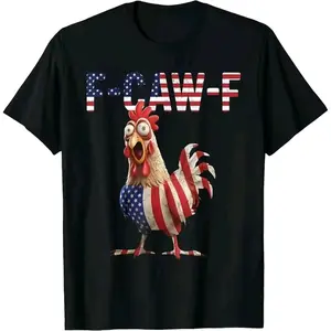 100% Cotton Ultra Soft & Cozy Unisex Funny F-Caw-F Chicken shirts,FCAWF Chicken T-Shirt