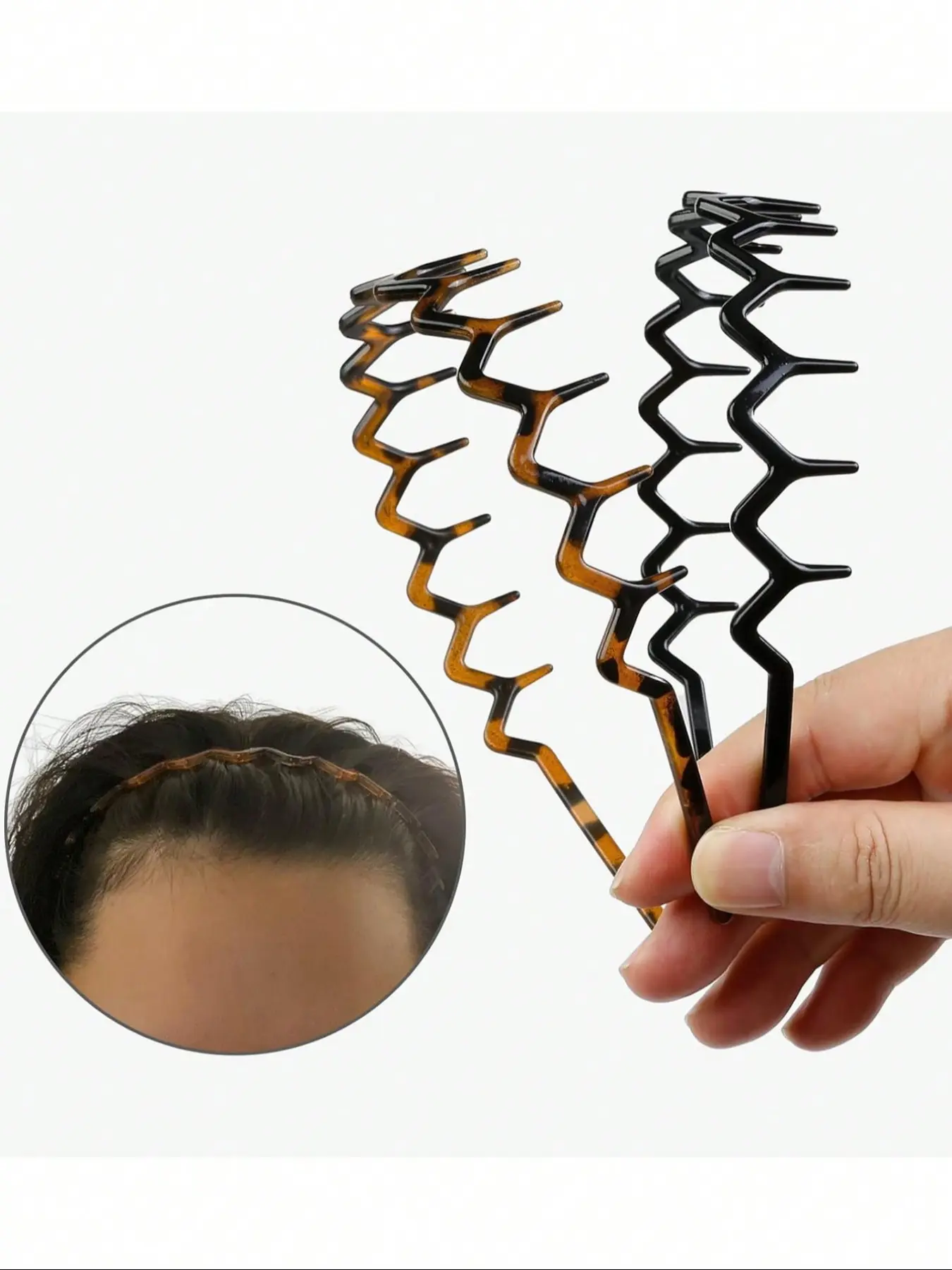 4 Piece Z-Shaped Headbands for Women Teenagers Girls Men, Anti
