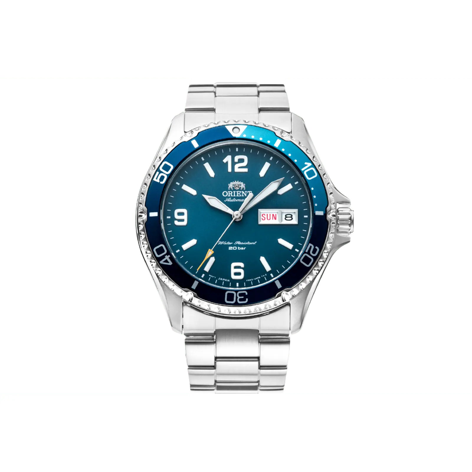 Orient RA-AA0818L19B Men's Round Stainless Steel Analog Diver Watch - Automatic Movement, Sapphire Crystal, 200M Water Resistance, Analog Watch, Watches