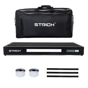 STRICH Aluminum Guitar Pedalboard, 28" x 13.78", Lightweight 3.24lb, Extra Large with Carry Bag, STANDARD 28 (Angled) Accessory