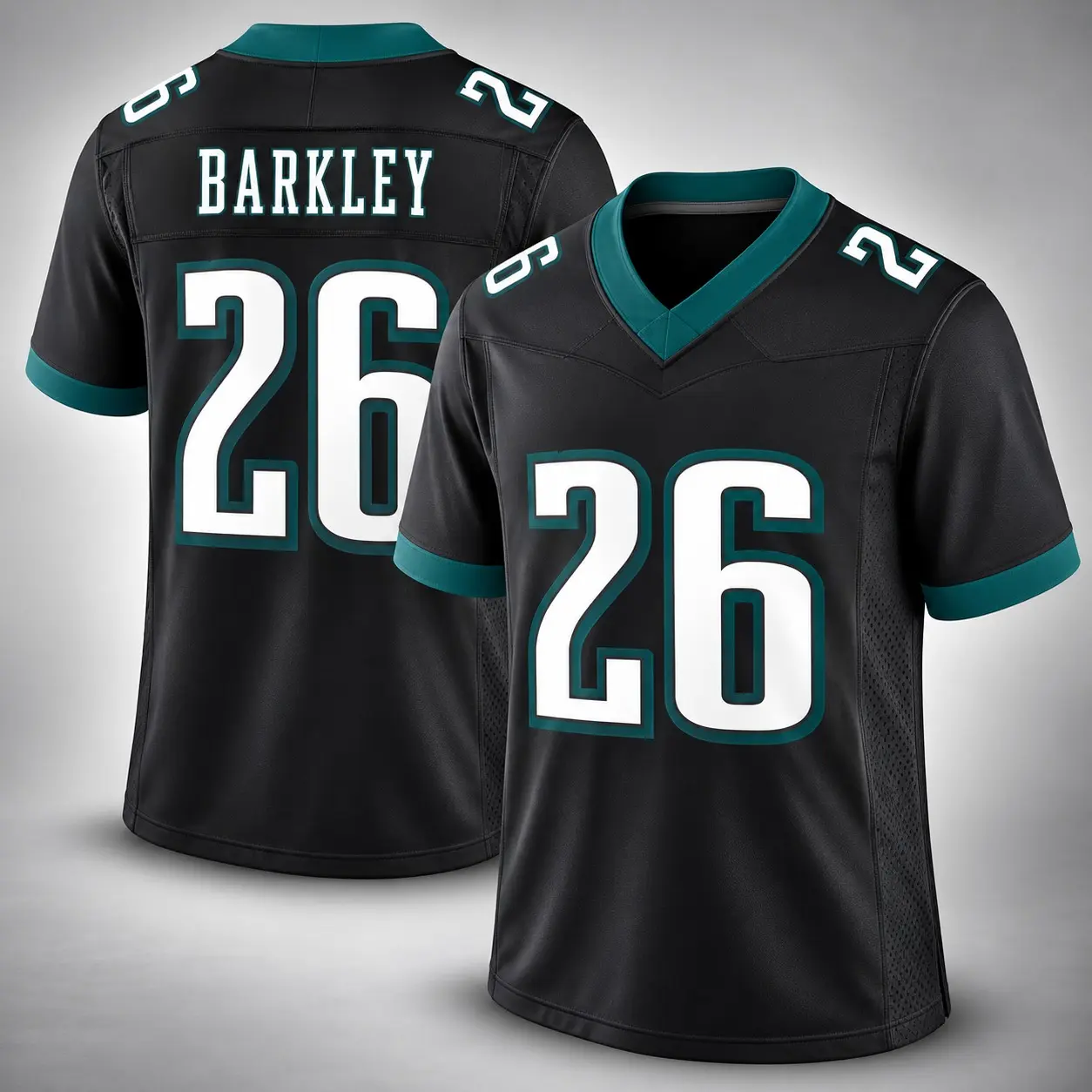 Unisex Barkley #26 Football Jersey, Unisex Black Player Jersey, Lightweight Game Day Sportswear, Football Apparel & Gift for Eagles Fans