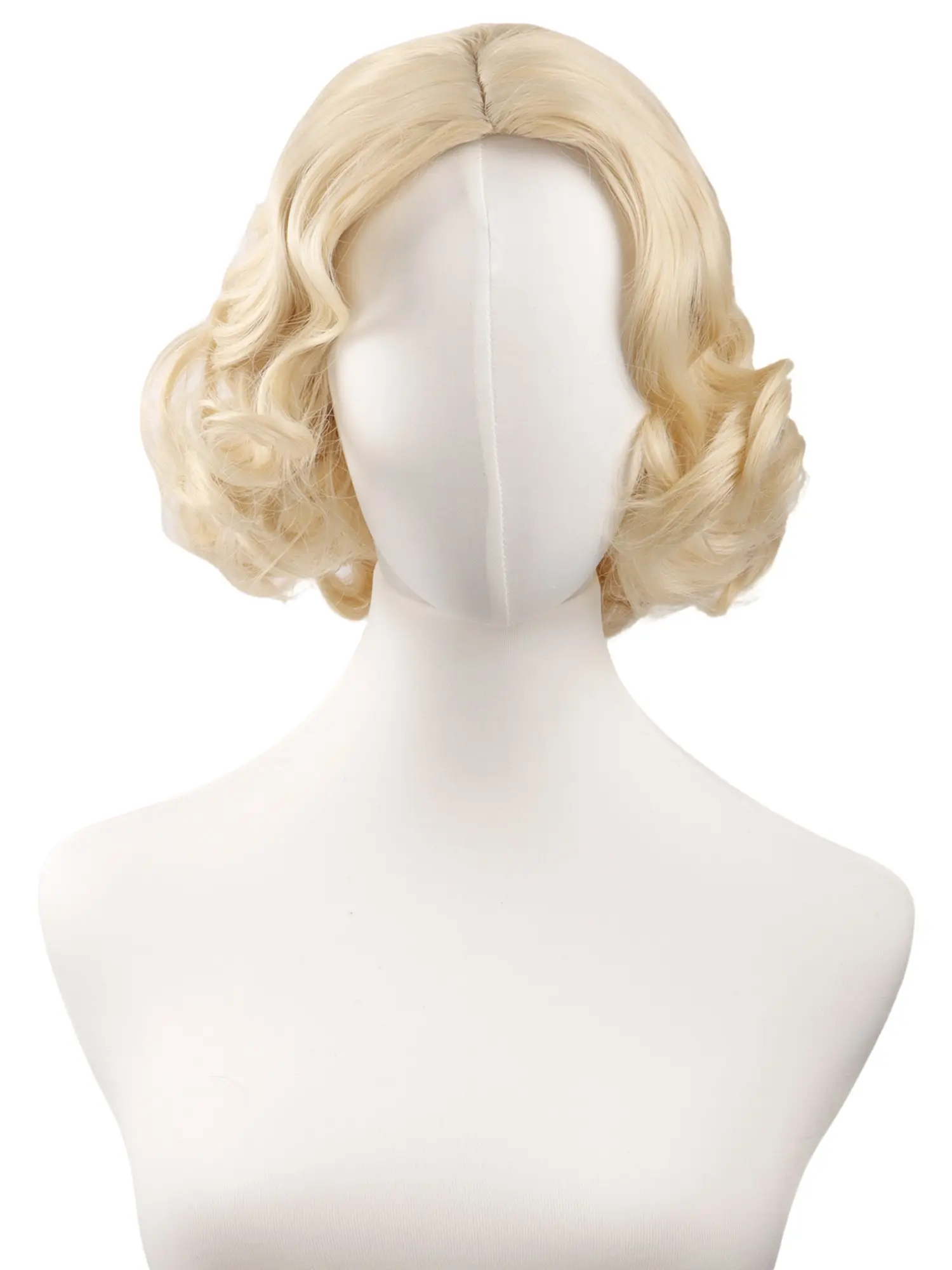 Short Blonde Finger Wave Wigs for Women 1920s Wig Wave Vintage Natural Flapper Hair Wig Cosplay Costume Party Wigs