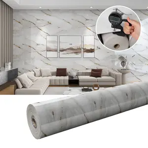 Marble Tile Wall Stickers, Self-Adhesive Waterproof Marble Pattern Wallpaper, Anti-Static Xpe Material, Easy Home Installation, Suitable for Kitchen, Bathroom & Living Room