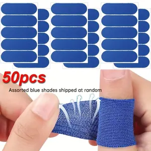 50pcs Sport Elastic Finger Pads, Bowling Thumb Support Bandage, Anti-Friction Sports Finger Tape, Protective Gear for Active Use