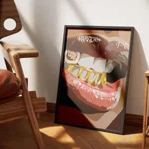 GrillZz II - Smard Black Wall Art Print/ Canvas for Home /Office Decor