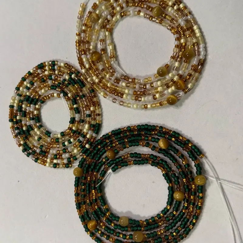 Queen Cleopatra Trio bundle tie on waist beads Queen Cleopatra Trio bundle tie on waist beads