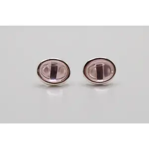 Soft Pink Amethyst Stud Earrings