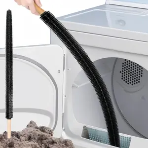 LMMAKE Dryer Vent Cleaner Brush with 25.6-Inch Nylon Bristles Flexible Stainless Steel Shaft for Efficient Dust & Pet Hair Removal Ideal for Refrigerator Coils & Radiators - Tool