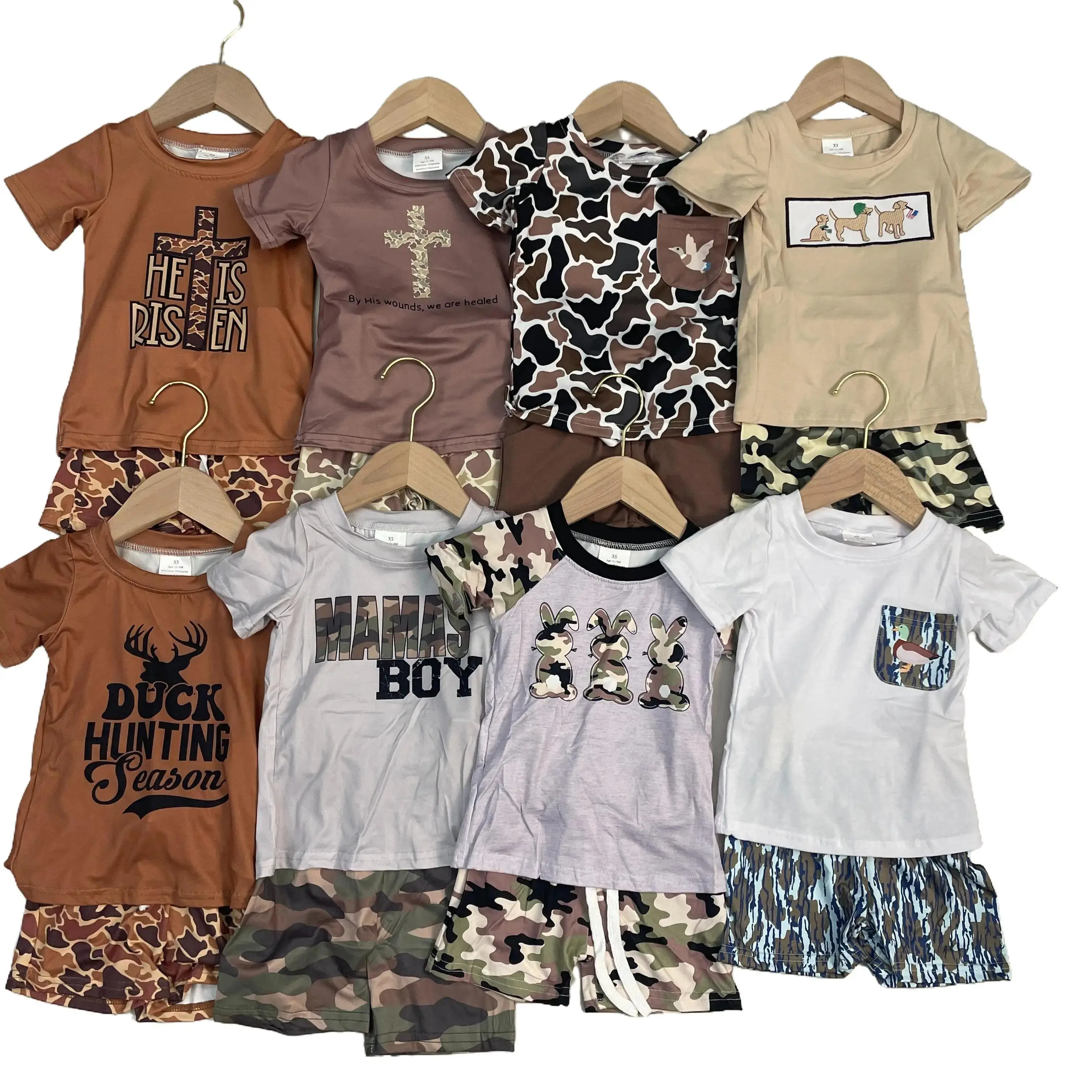 Boy Summer Outfit Kids Summer Shorts Set Camo Hunting Boy Summer Clothes