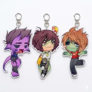 Eddsworld Anime Acrylic Keychain (3 pieces) Car Keychain, Cosplay Gift