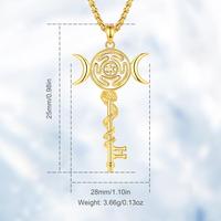 （Golden）Hecate Snake Symbol Key With Moon