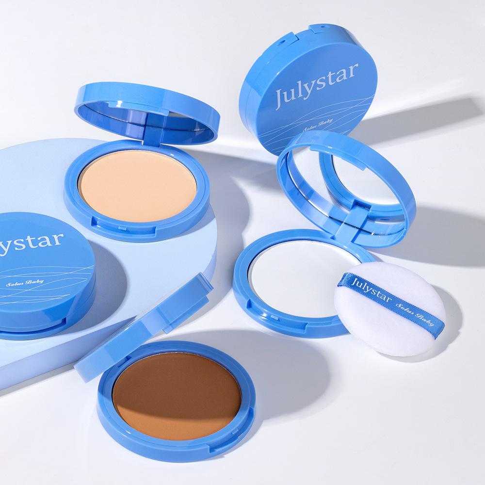 Long-Lasting Oil Control Concealer Powder, Waterproof Lightweight Natural Makeup Finish, Covers Facial Imperfections and Blemishes, Setting Powder for Flawless Look, Ideal for Daily Wear and On-the-Go Touch-Ups