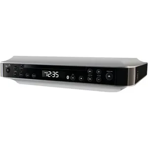 iLive GPXIKBC384S Bluetooth Under-Cabinet Music System - Audio Device with Digital Interface, LCD Display, Timer, Built-in Speakers