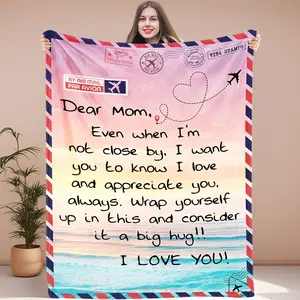 Monther’s Day Gifts for Mom, Warm Mom Blanket for Mothers Day, Soft & Light Weight, Mother Gifts from Daughters, Stylish Flannel Throw Blankets for Christmas Thanksgiving Day
